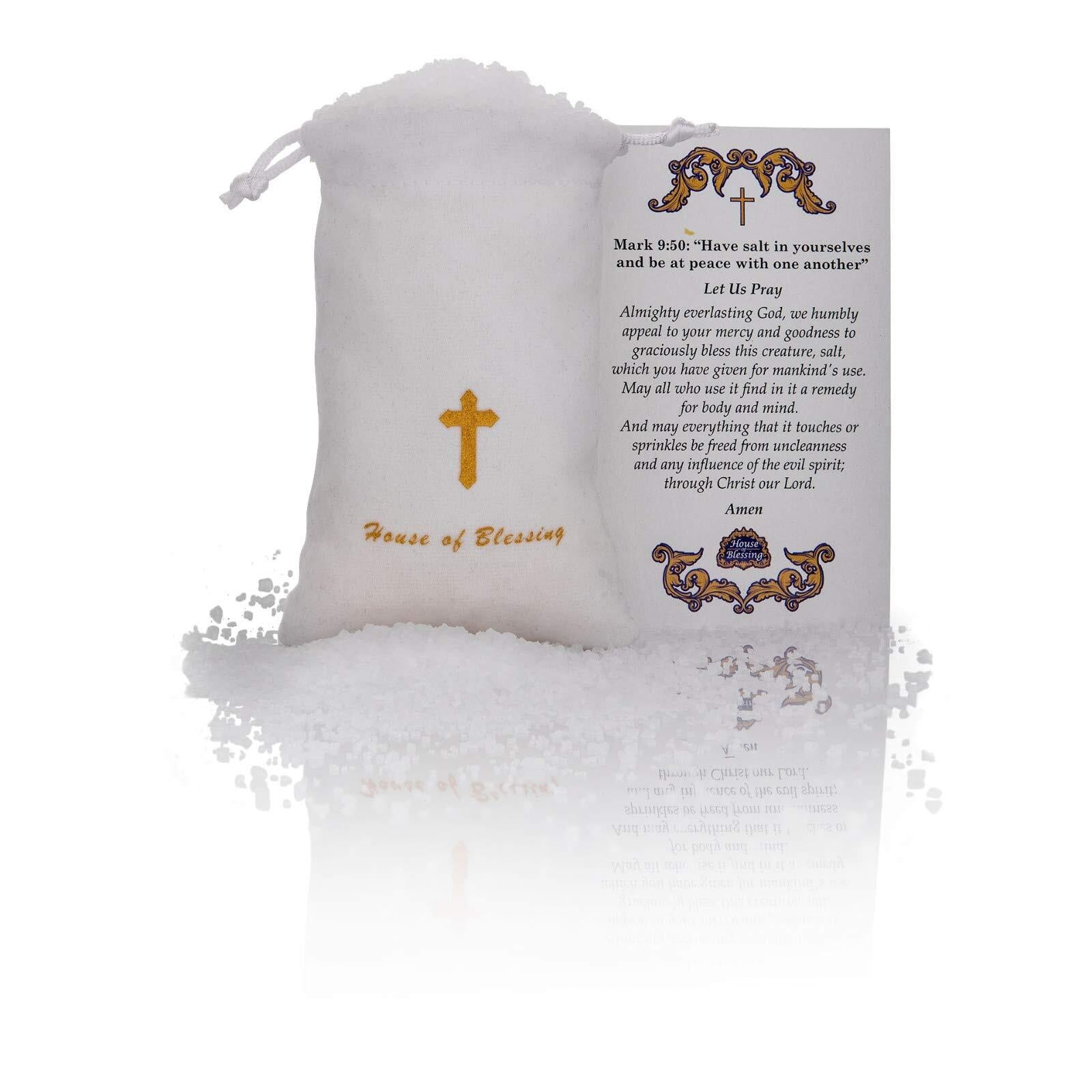 Blessing Salt from the Dead Sea with a Blessing Card (5.3 Ounces/150Gr)