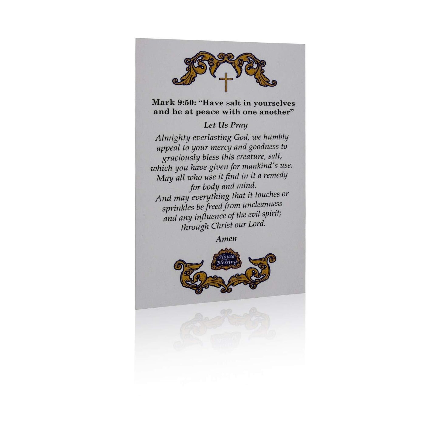 Blessing Salt from the Dead Sea with a Blessing Card (5.3 Ounces/150Gr)