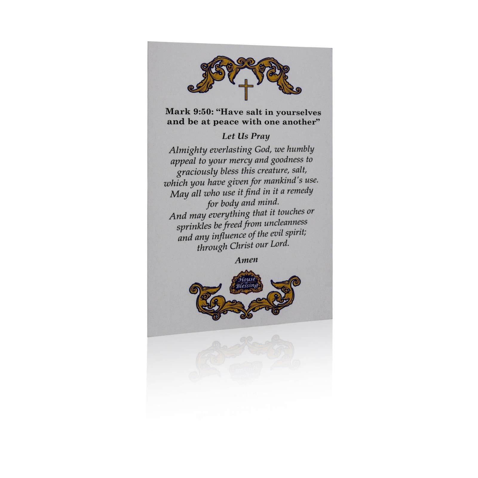 Blessing Salt from the Dead Sea with a Blessing Card (5.3 Ounces/150Gr)