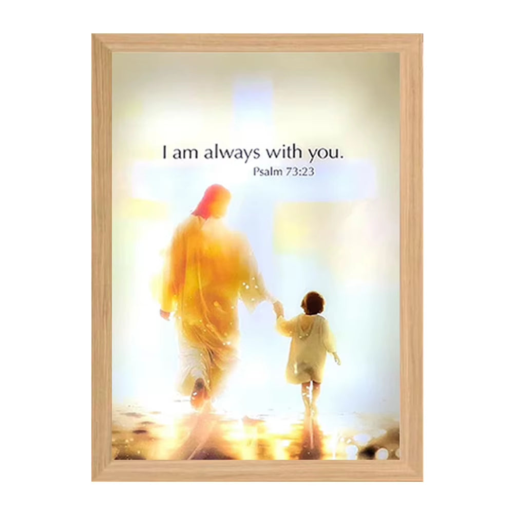 Jesus Lamp Jesus Light up Picture Night Light LED Light Painting Jesus Painting Decorative Lights Christian Decorative Gifts