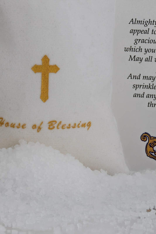 Blessing Salt from the Dead Sea with a Blessing Card (5.3 Ounces/150Gr)